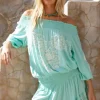 Miss June Eleyna Dress Aqua Sale