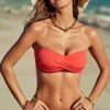 Sea Level Essentials Twist Bandeau Bikini Flame Best