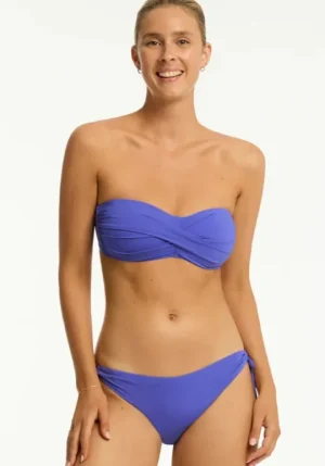 Sea Level Essentials Twist Bandeau Bikini Iris Discount