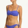 Sea Level Essentials Twist Bandeau Bikini Iris Discount