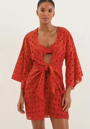 Vix Swimwear Eyelet Perola Short Cover Up Ruby Online