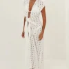 Vix Swimwear Eyelet Sasha Long Cover Up Off White Fashion