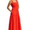 Seafolly Faithful Midi Dress Flame Sale