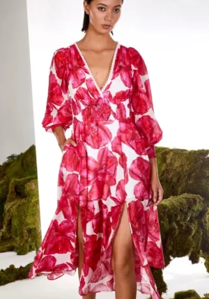 Charo Ruiz Fata Long Dress White Blossom WhiteBlossom Discount