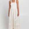 Greek Archaic Kori Feather Cross Back Dress Clearance