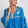 Greek Archaic Kori Feather Midi Kaftan Sale