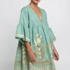 Greek Archaic Kori Feather Short Kaftan Best