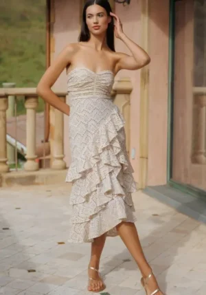 Sundress Flavie Dress White White/Gold Hot