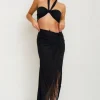 Pitusa Fringe Sarong Black Fashion