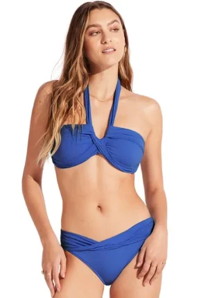 Seafolly Goddess Bandeau Bikini Azure Outlet