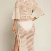 Naia Beach Grenada Crochet Dress Champagne Outlet