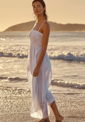 Sea Level Heatwave Bandeau Dress White Fashion