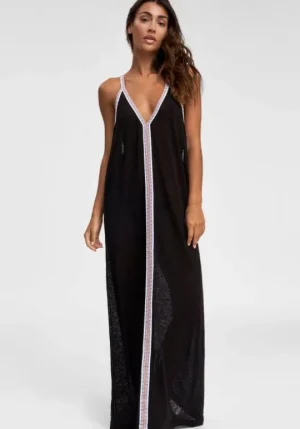 Pitusa Inca Maxi Sun Dress Black New