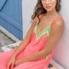 Pitusa Inca Slip Dress Hot Pink Hot