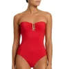 JETS Swimwear Jetset Bandeau Swimsuit Rosso Clearance