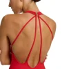 JETS Swimwear Jetset Deep V Swimsuit Rosso Sale