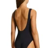 JETS Swimwear Jetset Lien Plunge Swimsuit Black Best