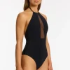 JETS Swimwear Jetset Lure High Neck Swimsuit Black Best