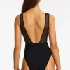 JETS Swimwear Jetset Lure Plunge Swimsuit Black Discount