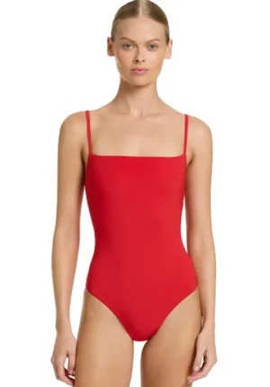 JETS Swimwear Jetset Tank Swimsuit Rosso Clearance