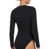 JETS Swimwear Joali Long Sleeve Surfsuit Black New