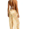Seafolly Kasbah Sheer Beach Pant Kasbah Yellow Fashion