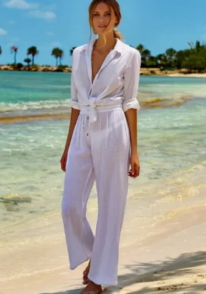 Melissa Odabash Krissy Trouser White Sale