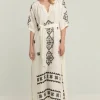 Greek Archaic Kori Lefkada Belted Midi Dress Natural Hot