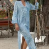 Miss June Lulu Kaftan Blue Discount