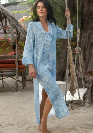 Miss June Lulu Kaftan Blue Discount