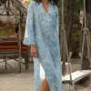 Miss June Lulu Kaftan Blue Discount
