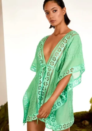 Charo Ruiz Maisie Kaftan Green WashedGreen Sale