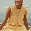 Sundress Malone Top Yellow Gingham Fashion