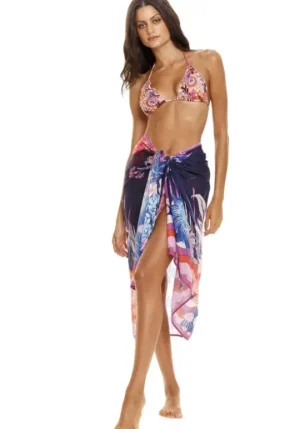Agua Bendita Marine Sarong Blue Navy Discount