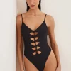 Vix Swimwear Megan Swimsuit Black Clearance
