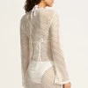Seafolly Mesh Effect Kaftan White Clearance