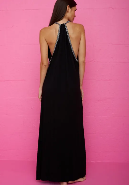 Pitusa Monochrome Pima Dress Black Clearance