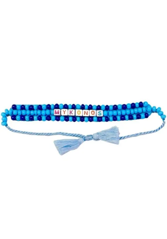 De Siena Mykonos Beaded Resort Bracelet Blue Sale