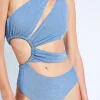 Devon Windsor Nadine Swimsuit Azure New