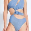 Devon Windsor Nadine Swimsuit Azure New