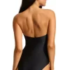 Seafolly Palermo Ring Front Bandeau Swimsuit Black Sale