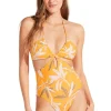 Seafolly Palm Paradise Cut Out Swimsuit Rockmelon Sale