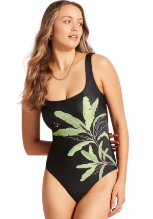 Seafolly Palm Paradise DD Swimsuit Black Online