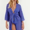 Vix Swimwear Perola Knot Cover Up Ethereal Blue Etheral Sale
