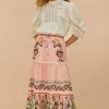 Farm Rio Pink Dream Garden Maxi Skirt Discount