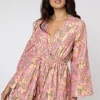 Juliet Dunn Playsuit Pink Floral Clearance