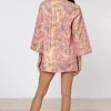 Juliet Dunn Short Kimono Pink Floral Online