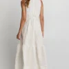 Greek Archaic Kori Pixel Sleeveless Maxi Dress Clearance