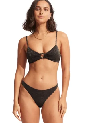 Seafolly Poolside Ring Front Bikini Sepia Best