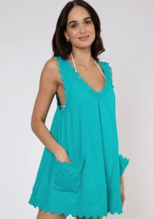 Juliet Dunn Poplin Low Back Dress Jade Fashion